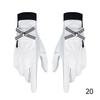 1 par de guantes de golf con lazo para mujer con marca extraíble de piel de oveja, tela autoadhesiva, guantes deportivos antideslizantes con dedos completos