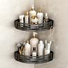 Corner shower caddy suction cup shelf bathroom wall mounted organizer rack for toiletries storage accessories