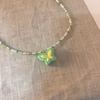 Color Beaded Butterfly Necklace Women'S Light Luxury Niche Design Sense Y2K Millennial Style Collarbone Chain Sweet And Cool Neck Chain Accessories