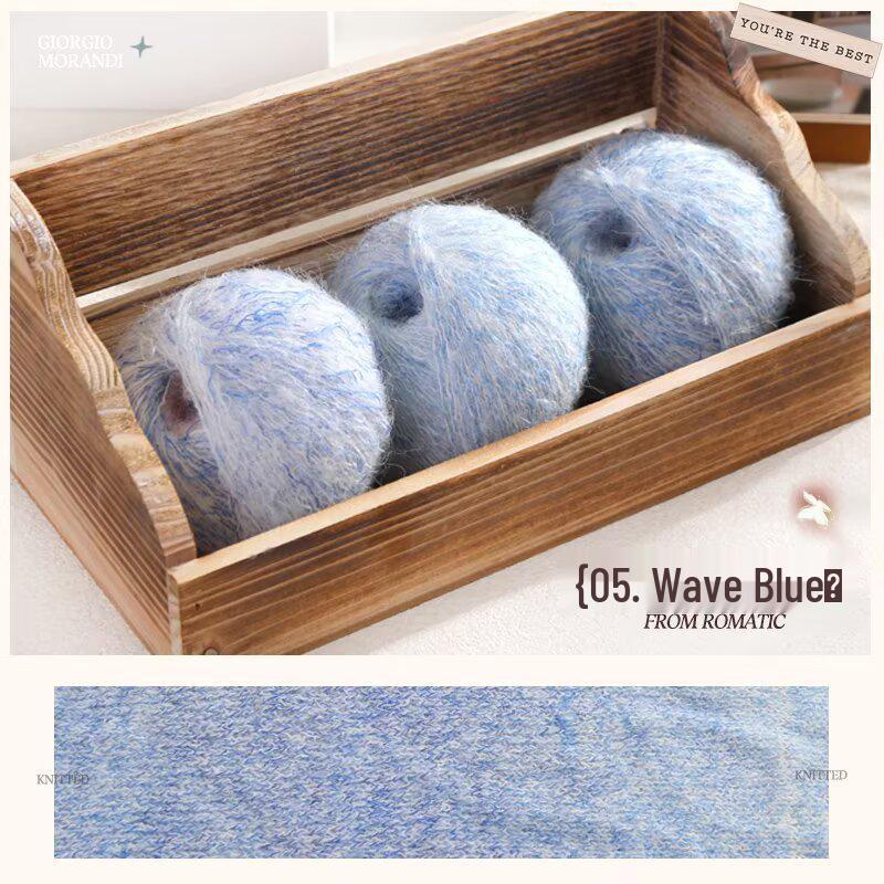 Morandi Gradient Hand-Knitted Mohair & Silk Yarn Sweater/Shawl DIY Kit