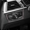 For F30 F32 F34 Made of Alcantara Headlight Control Panel Trim Frame Sticker Anti Scratch Car Interior Tuning Accessory