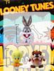 Looney Tunes Plush Toy Collection: Big Head Rabbit, Pug, and Tweety Doll Ornaments - Children's Gift