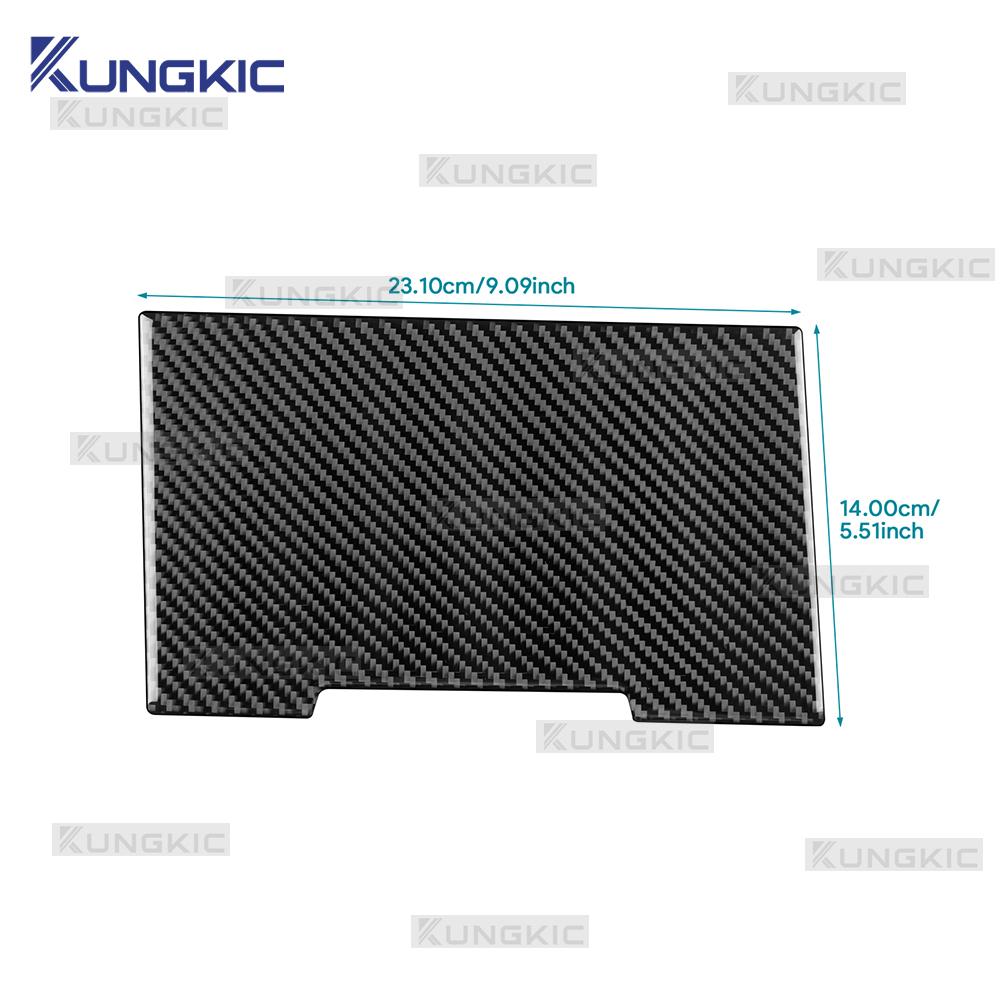 Real Soft Carbon Fiber Sticker For Kia Stinger 2019 2020 2025 2025 2025 LHD Car Gear Shift Storage Box Interior Accessories