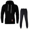 Men's  Winter Pocket Sweatshirt Top Pants Sets Sports Suit Tracksuit