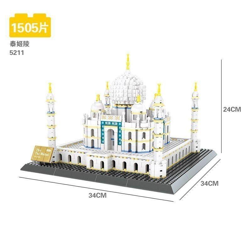 Creative World Renowned Architectural Large Taj Mahal Building Blocks Set,Architecture Model Kit Bricks To Kids Toy Compatible
