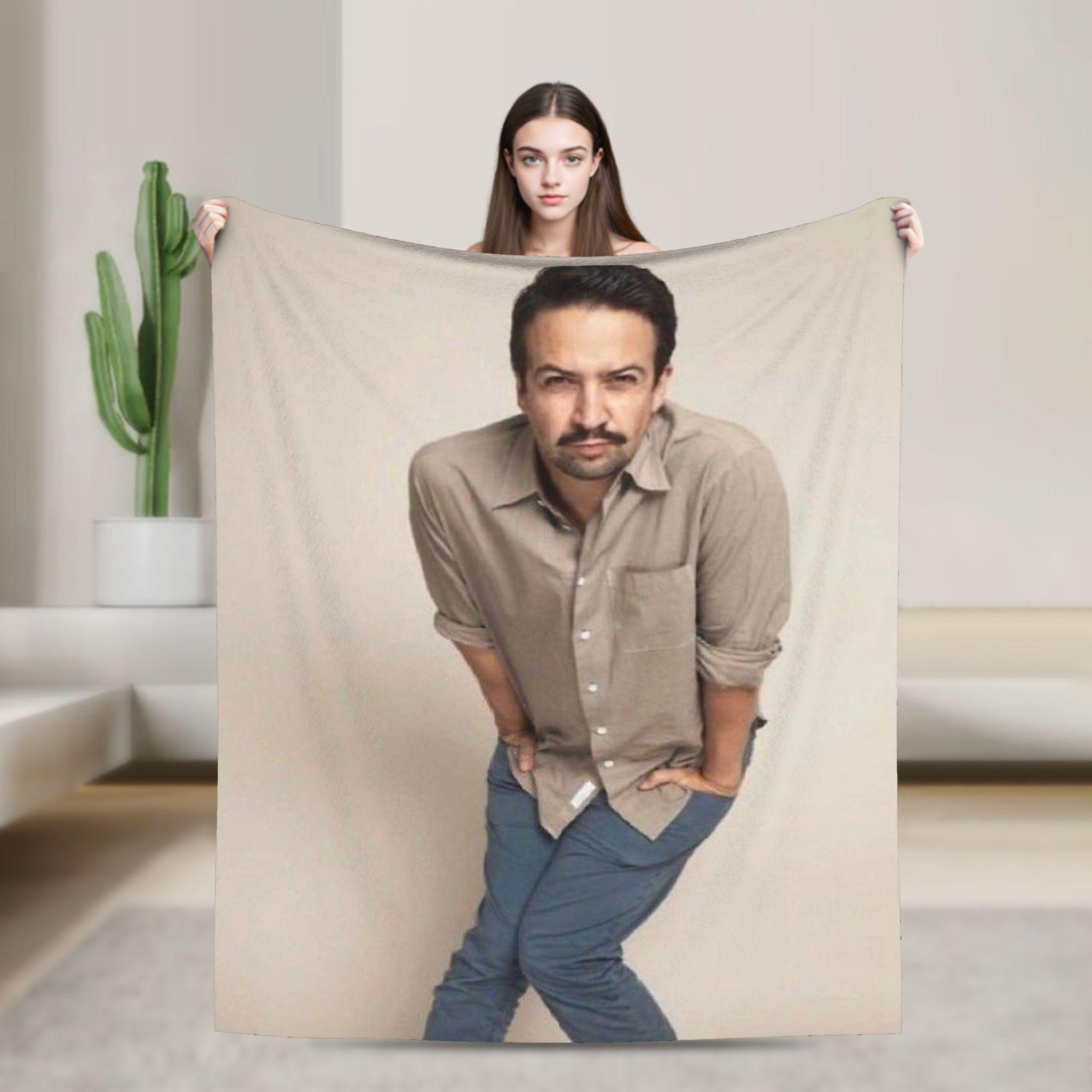 Quirky Lin Manuel Miranda Blanket Fleece  Winter  Breathable Lightweight Thin Throw Blankets for Bedding Bedroom Quilt 75X95CM