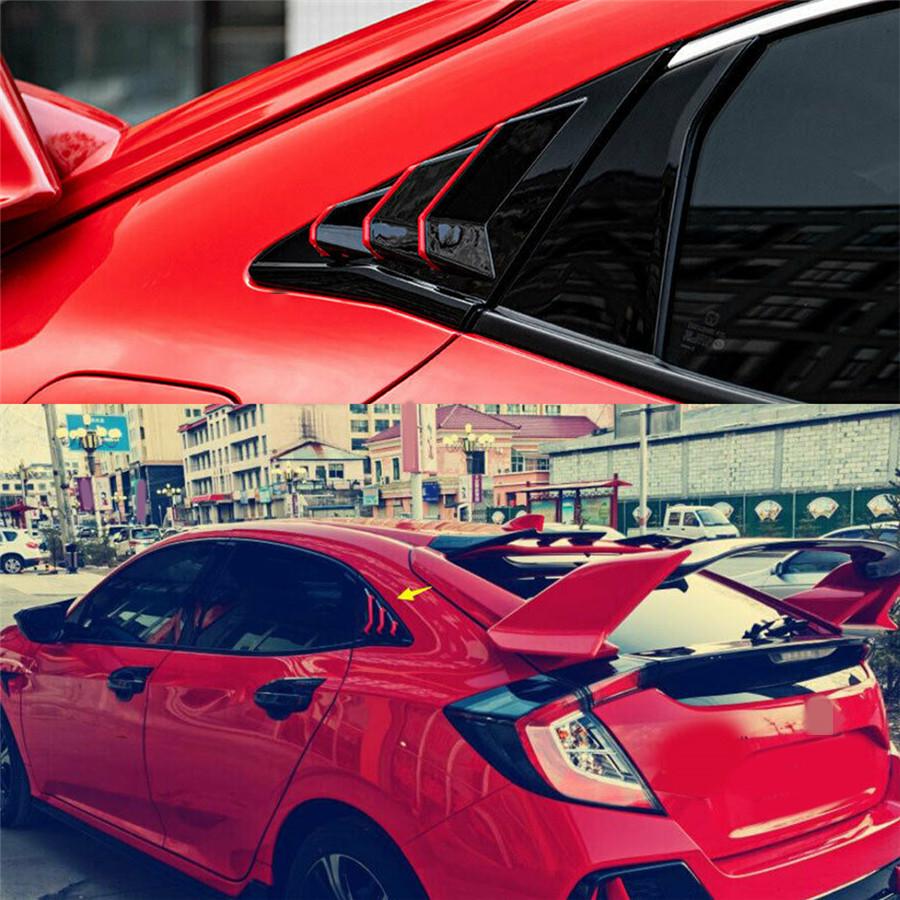 Side Air Vent Window Louver Cover For Honda Civic 2016-21 10th Hatchback Type R