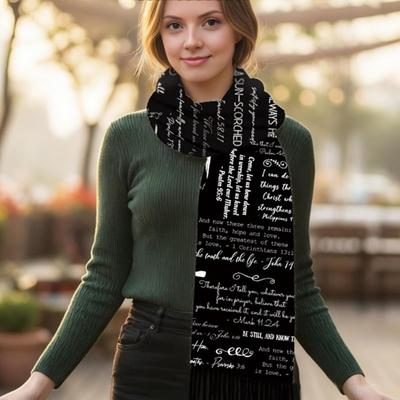 Women Prayer Shawl Soft Comfortable Fit Christian Prayer Shawl Spiritual Design Religious Prayer Wrap Meditation Faith Reflection Scarf
