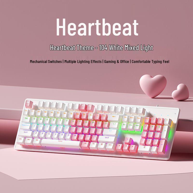 87-Key Mechanical Keyboard with Blue, Black, Red, Brown Switches - Wired for E-sports, Gaming, Typing, Desktop, Laptop, Universal Compatibility