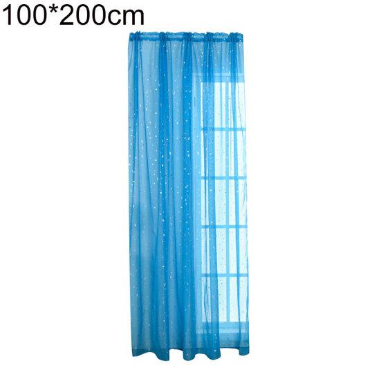 1Pc Shiny Star Transparent Tulle Voile Curtain Window Drape Living Room Decor