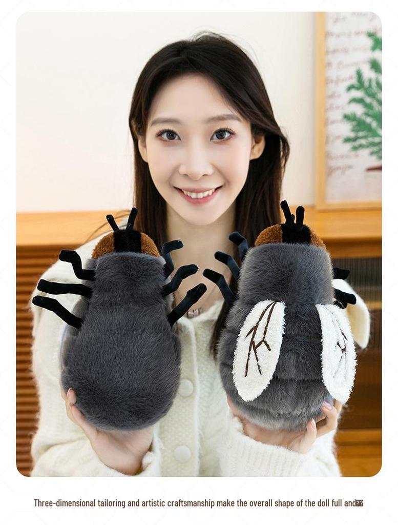 Realistic Fly Plush Toy Prank & Sleep Hug Pillow - Dung Beetle Design for Men and Women Birthday Gift