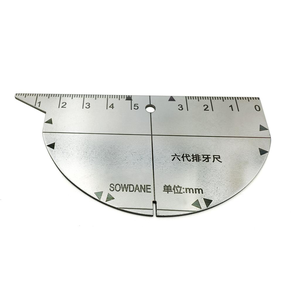 Stainless Steel Dental Lab Dental Guide Plate Teeth Arrangement on Denture Work Dental Teeth Guide Plate Ruler Autoclavable
