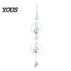 Sun Catcher Pendant Faux Crystal Suncatcher, Colorful Prisms Window Hanging Catcher, Moon Suncatcher Rainbow Maker Chain for Garden Home Decor Star