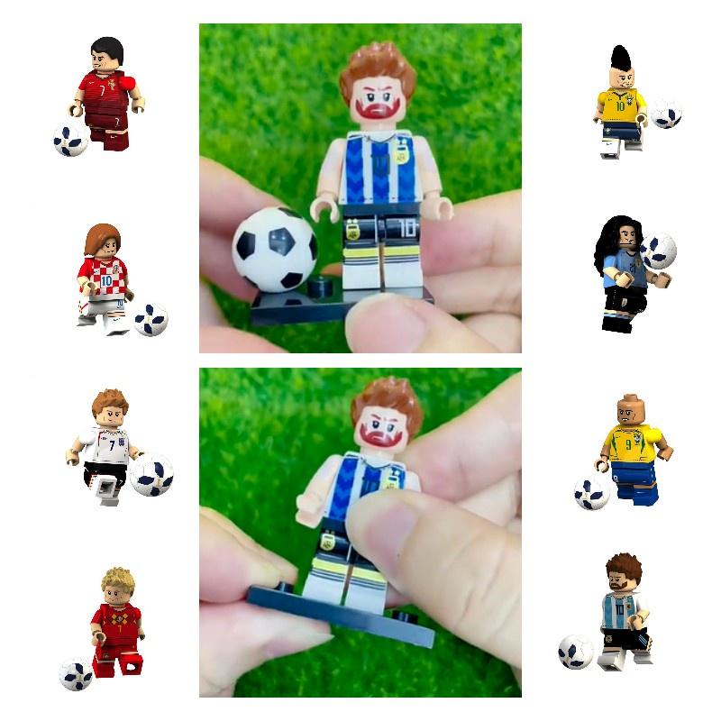 Xp013-020 Cross-border World Cup Compatible Lego Soccer Boy Building Blocks Abs Plastic Material