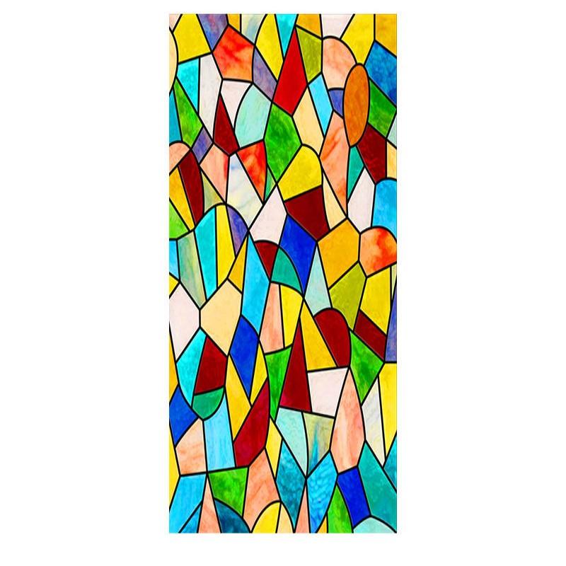

Витражная пленка для окон, непрозрачная матовая защита конфиденциальности, многоразовое съемное покрытие для церковного окна для домашнего декора 50cm x 120cm