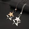 Fashion Trend Light Luxury Niche Sense Collarbone Chain Temperament Simple Cold Wind Five-pointed Star Hollow Necklace