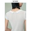 Shuxi Yunyou Women's Ribbed Polo Knit Short Sleeve Top
