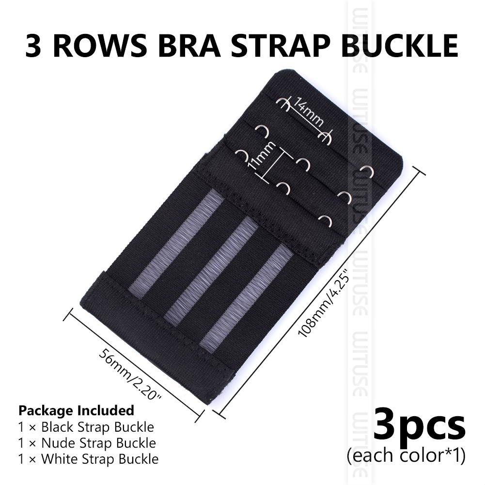 Adjustable Bra Extender Buckle 3 Colors Strap Extension 3 Rows 2/3/4 Hooks Adjustable Bra Extender Buckle 3 Colors Strap Extension 3 Rows 2/3/4 Hooks