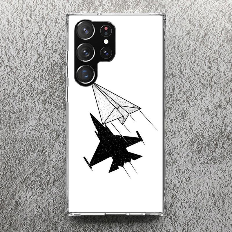 

Бумажный Самолет Самолет Летать Чехол для Телефона Для Samsung Galaxy S25 S24 S23 Ultra S22 Plus S21 S20 FE S10 + S25Ultra S24U Мягкий Чехол Защит Samsung S24 Ultra