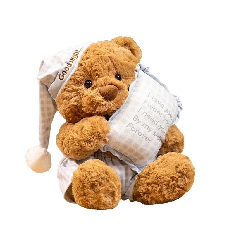 Seth Dudu Pajamas Bear Doll Teddy Bear Plush Toy Sleeping Pillow Soothing Accompaniment Gift