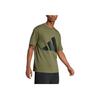 Adidas Logo Crew Neck Short Sleeve T-Shirt Men Tops Olive-Green JE8931