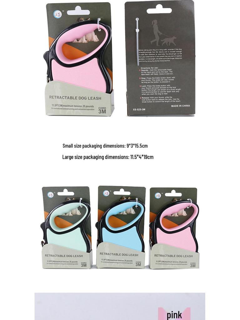 Spot Dog Automatic Retractable Leash - 3/5M Shock-Absorbing, Explosion-Proof for Small/Medium Breeds