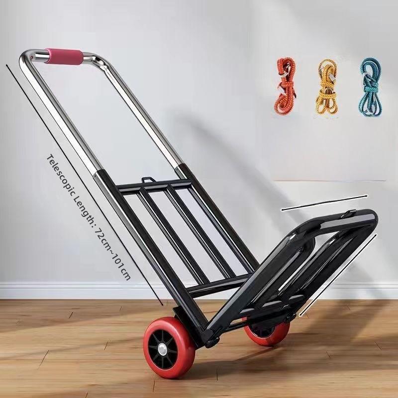 Portable Hand-Pulled op Cart Foldable Cargo very Vehicle Lightweight Household Vegetable Bung Transport Tool