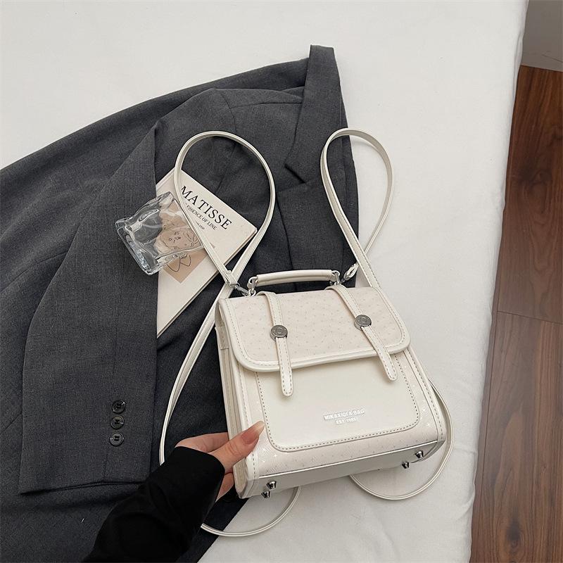 Schoolbag1011 new Korean version ins retro backpack women's fashion textured shoulder bag commuter casual small backpack