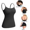 Women Shapewear Tops Cotton Camisole with Shelf Bra Adjustable Spaghetti Strap Tank Top Cami Tanks