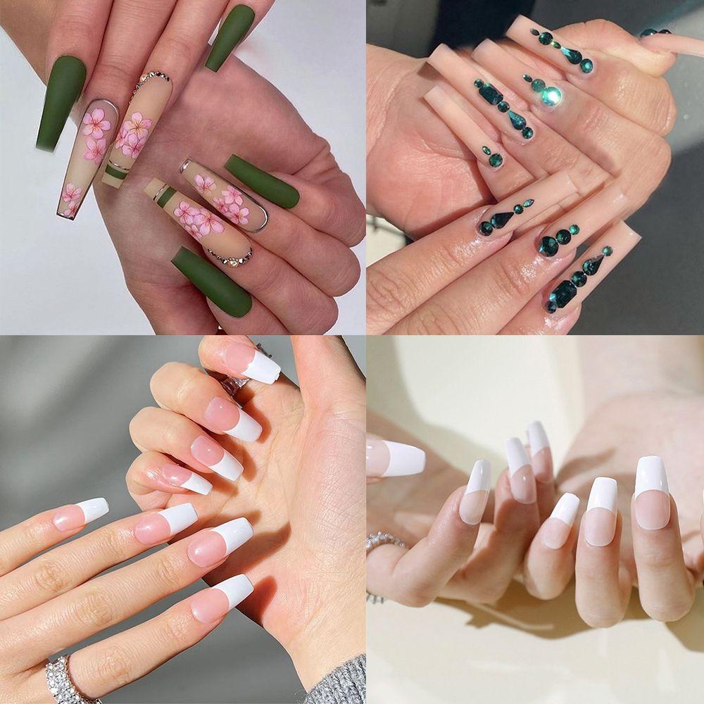 

Съемный маникюрный инструмент, полное покрытие, гроб, накладные ногти, накладные ногти со стразами, носимые