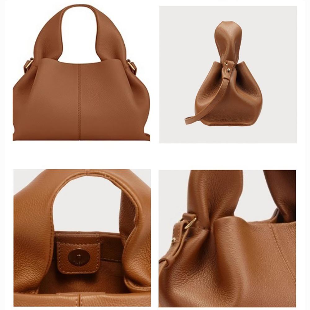 Trendy Cloud Leather Hobo Shoulder Bag for Women Fashion Dumpling Crossbody Purse Ladies Handbag