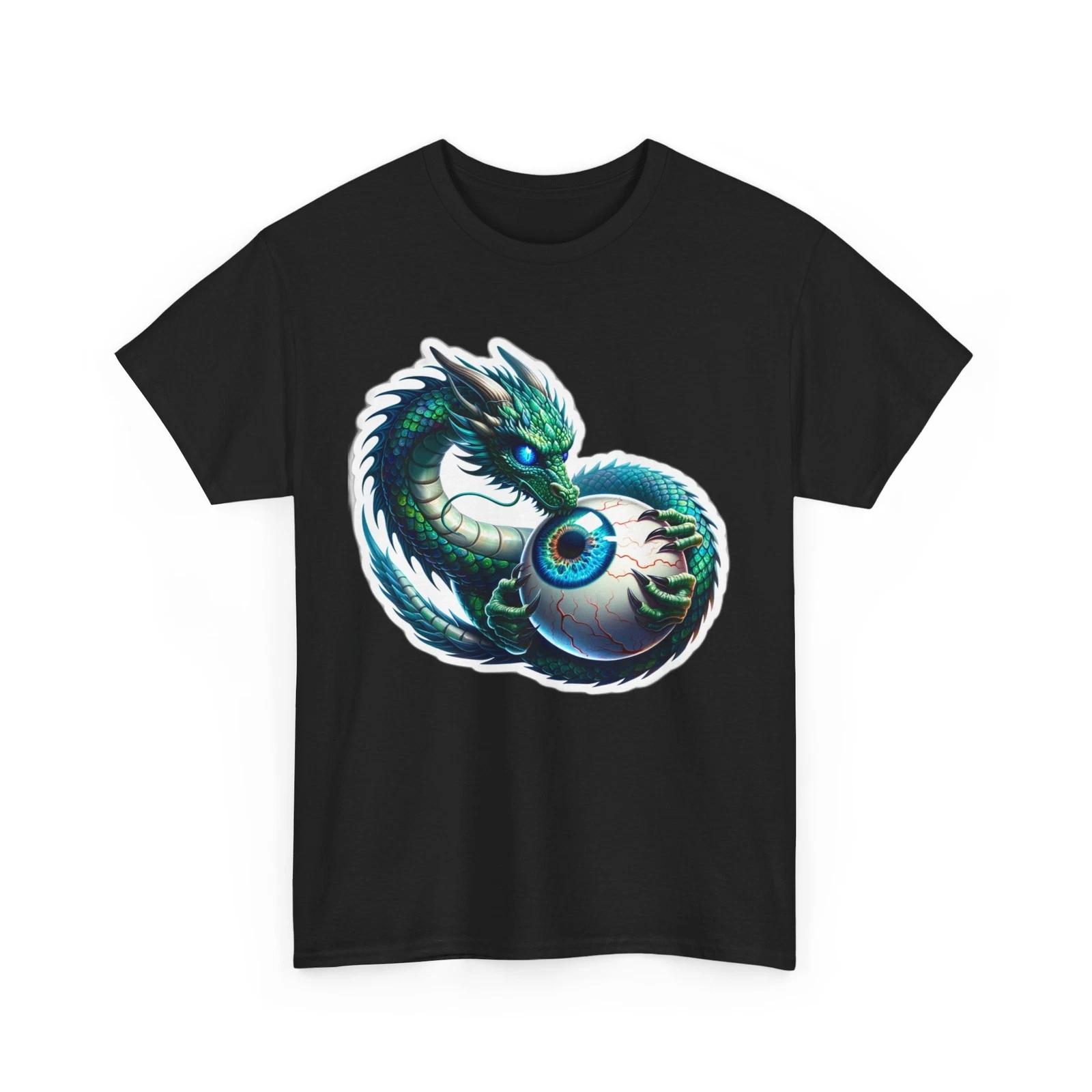 Unisex Adult T Shirt Dragon Mystical Eyeball Death Metal Rock Music Band Skater 3XL