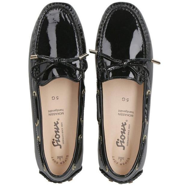 Women's Sioux Borinka Moccasin Slip-ons Black