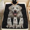 1PC Cute pets Print Flannel Blanket, High quality Comfortable for All Seasons, Home Decor, Warmth and Comfort, Perfect for Christmas Gifts