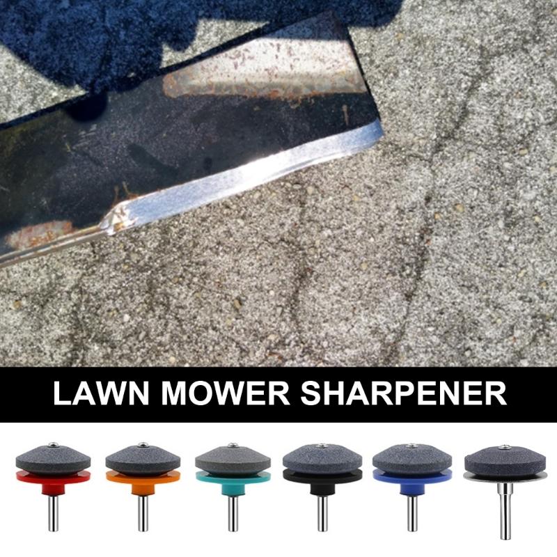 4Pcs Lawnmower Sharpener for Power Hand Drill Wear Resistant Lawnmower Sharpener Tool Corundum Lawmower Accessories