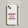Luxury Color Phone Case For iPhone 15 14 13 12 mini 11 Pro Max XS X XR SE 7 8 Plus soft Beige Cover Letter Print Kangaroo