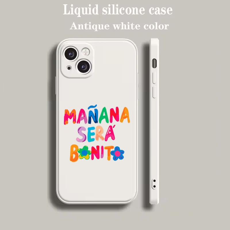 Luxury Color Phone Case For iPhone 15 14 13 12 mini 11 Pro Max XS X XR SE 7 8 Plus soft Beige Cover Letter Print Kangaroo