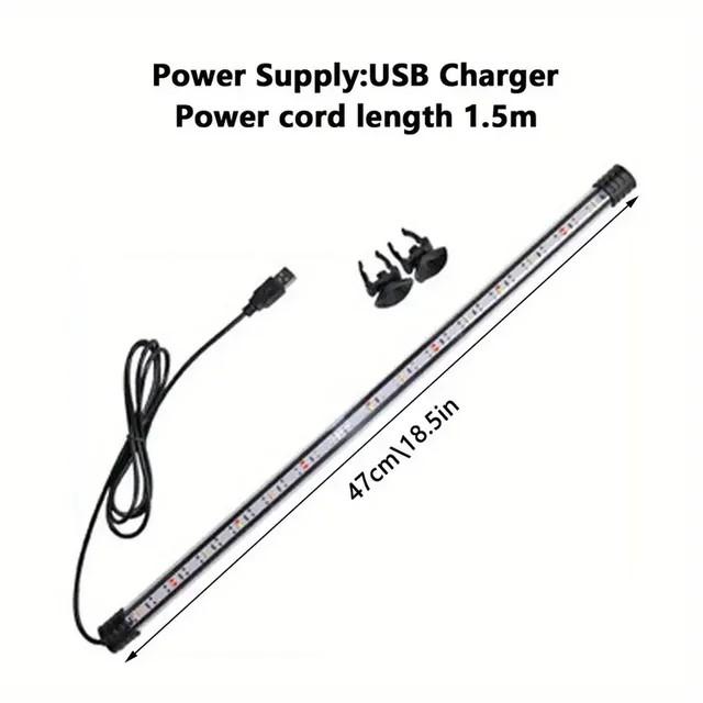 17-47cm Aquarium LED Lighting Diving Atmosphere Lamp USB Waterproof Aquarium Decorative Plant Growth Lamp Accessories AC110-240V