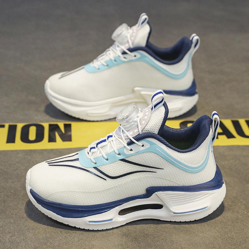 Spring and Summer Children's Breathable Sports Shoes Jue Ying Running Shoes Rotating Buckle Primary School Students Physical Education Class Leisure