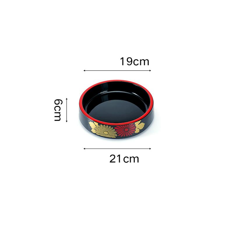 Japanese Sushi Bucket Sashimi Raw Fish Seafood Dish Cuisine Fruit Dish Restaurant Serving Plate Round Tray Salmon Ice Plate