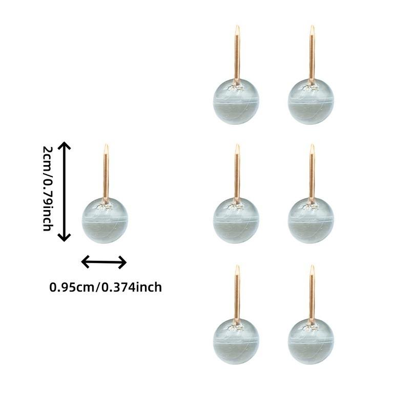 120pcs Box Transparent Push Pins DIY Decorative Thumbtacks for Photo Wall Message Board and Office Decoration