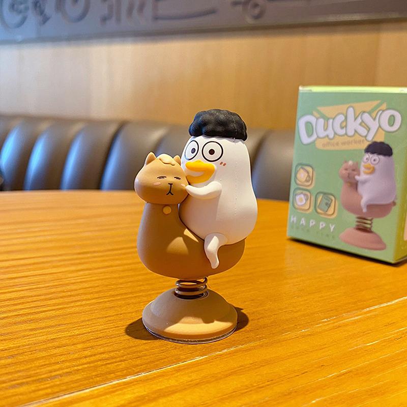 Funny Little Liu Duck Shaking Car Ornaments Statue Cartoon Little Liu Duck Car Decoration Cute Collection Car Bobblehead Figure