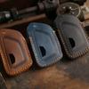 Leather 5 Bottons For Cadillac CT4 CT5 Escalade Cadillac 2019 2020 2021 2022  Car Key Case Shell Fob Cover Keychain Accessories