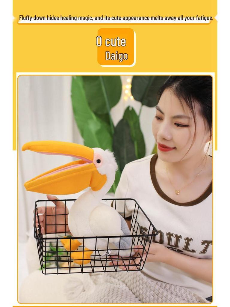 Kreative Niedliche Pelikan Plüschpuppe - Kindergeschenk & Lustiges Stoffpuppenkissen