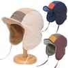 5-Panel Color Matching Lei Feng Hat Fleece Warm Women's Plush Cap Cycling Cap  Ski Riding
