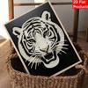 DIY Pearl Diamond Art Painting Kits for Adult and Beginners, Fierce Tiger Sparkling Painting Craft Home Wall Decor Handmade Gift