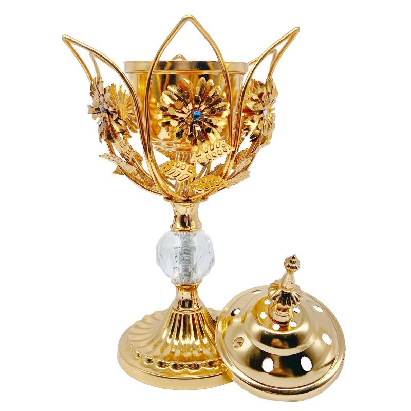 YXY Arabia Electronic Incense Burner 110V/220V Carbon Spice Stove Bakhoor Censer Exquisite Household Metal OUD Incense Holder