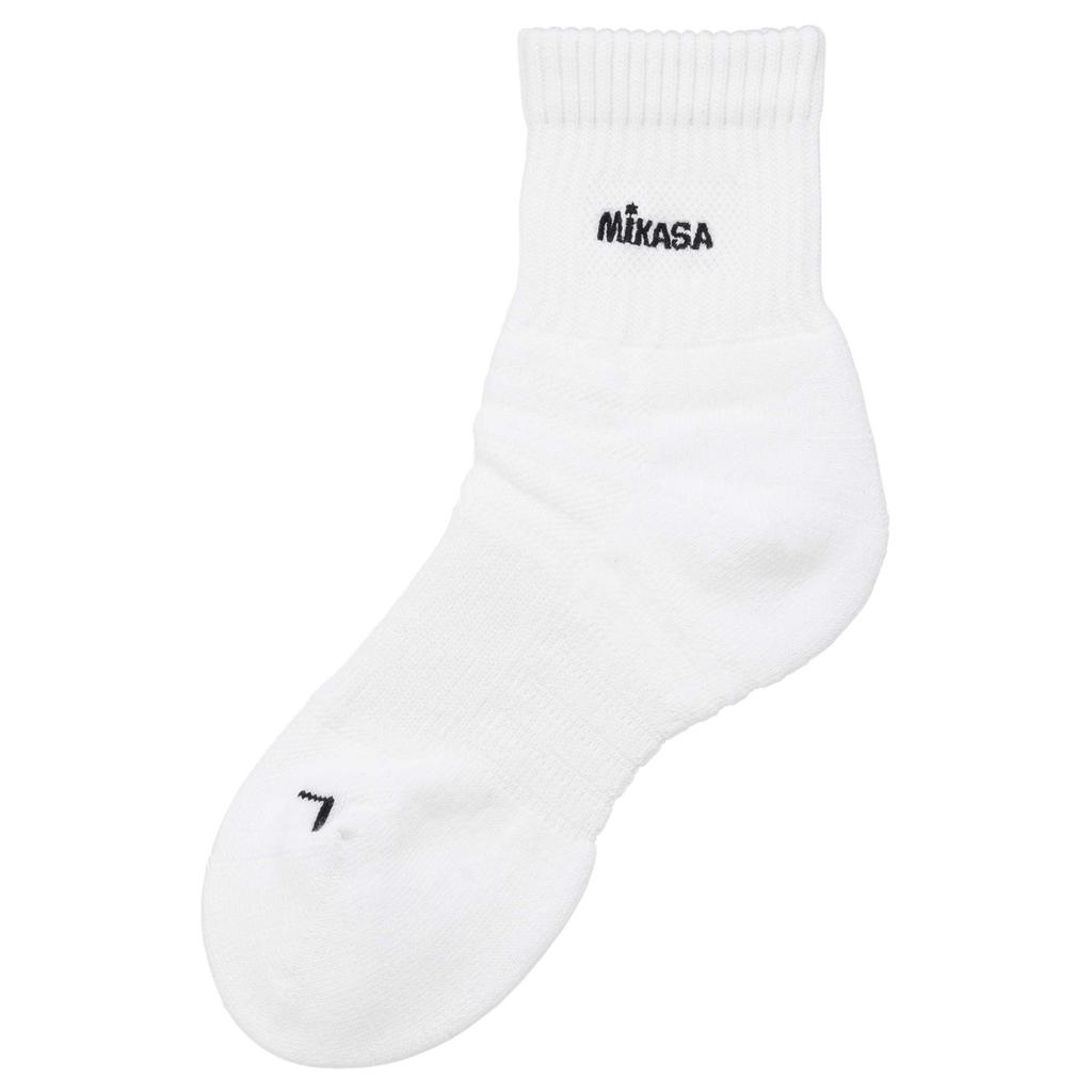 Mikasa Short Socks White (12cm length) (21-23cm) SK1221-W