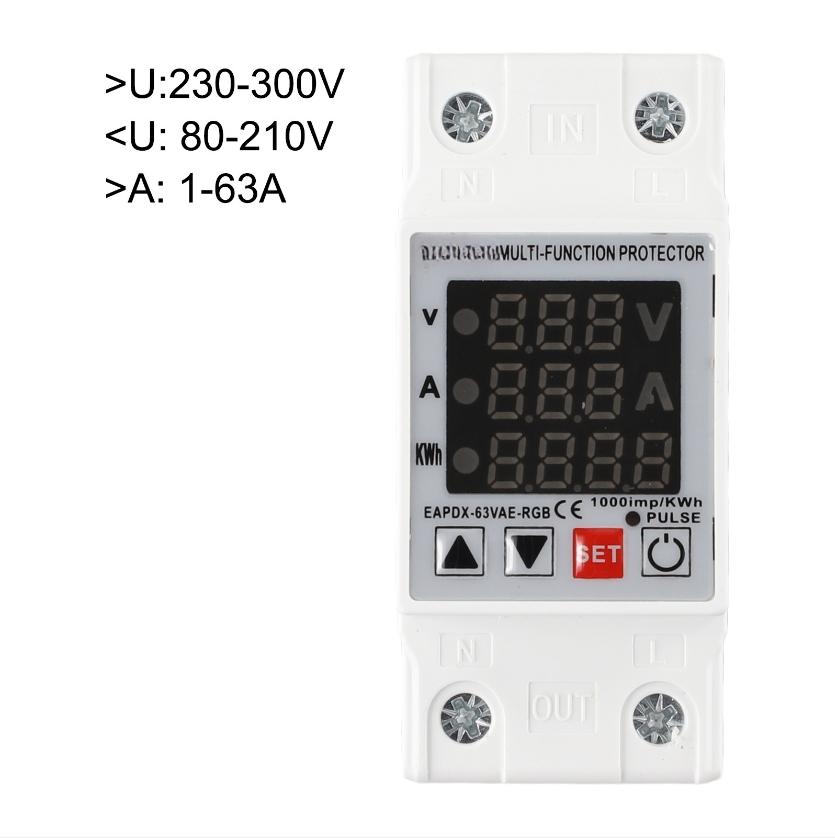 Display Protector Relay Current Protective 3IN1 Display Adjustable Current Current Protective Device Reconnect Time