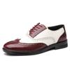 Fashion Luxury Men Brogue Shoes High Quality Lace-Up Dress Shoes for Men All Match Oxford Shoe Fashion Point Toe Men Party Wedding Shoes